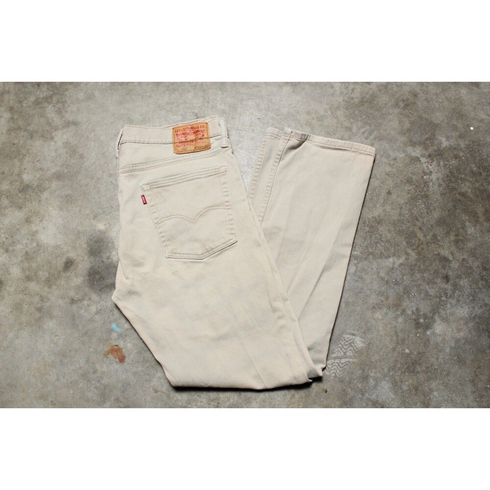 Vintage Y2K Levis Tan Thrashed 513 Jeans - 36" x 32"